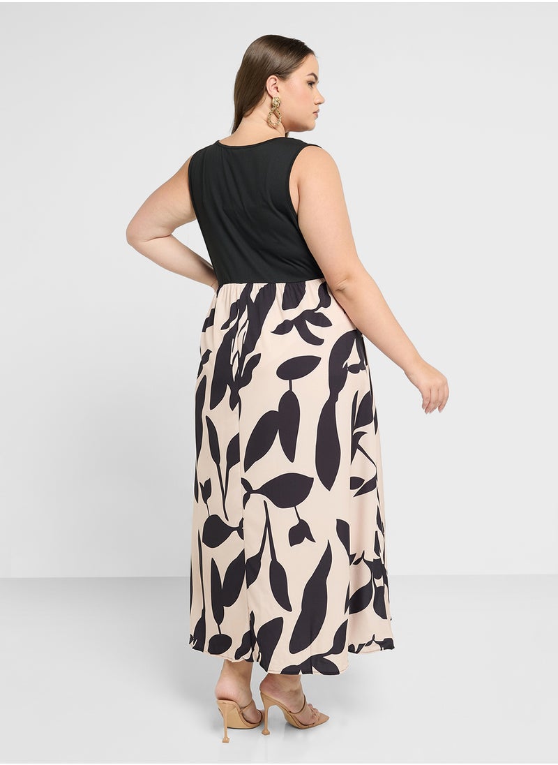 Ella Plus - Abstract Printed Dress - Image 1
