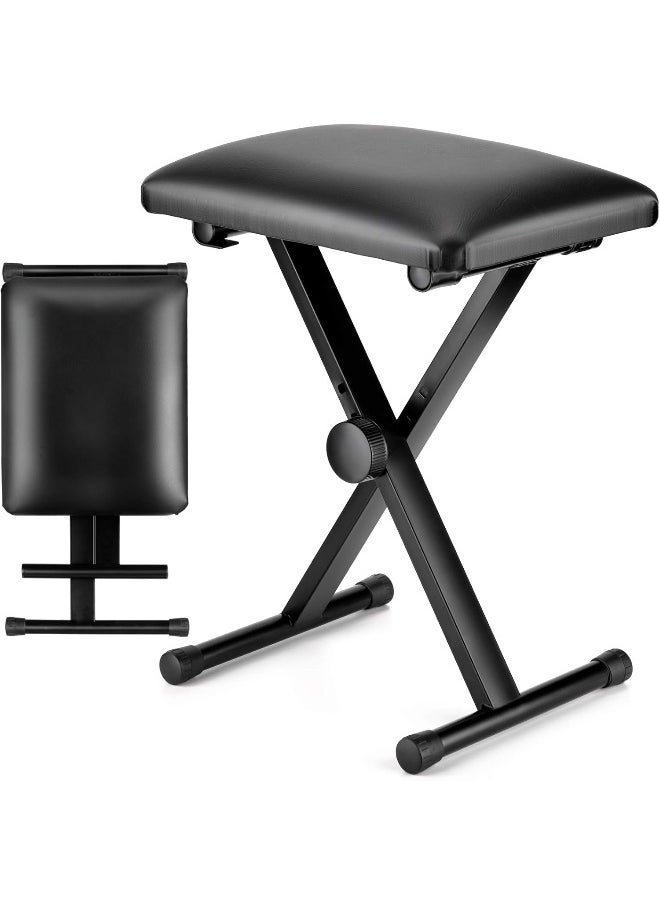 CAHAYA Keyboard Piano Bench X-Style Adjustable Height Piano Bench Padded Keyboard Stool Chair Seat for Electronic Digital Keyboards Pianos Black CY0257 - pzsku/Z74C7EC60843F5520FA76Z/45/_/1730191740/b01bf874-87da-4102-bae9-b4720e92929f