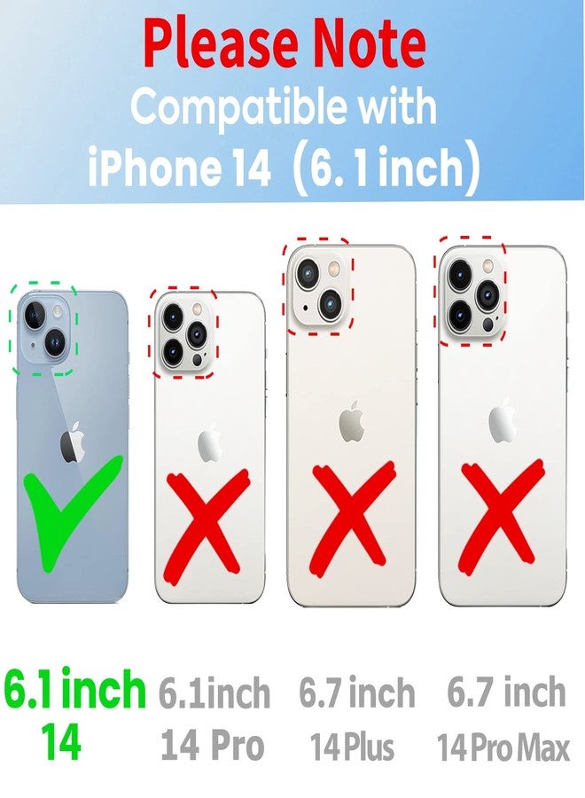 Loheckle جراب Loheckle لهاتف iPhone 14، جراب فاخر بتصميم كلاسيكي لهاتف iPhone 14 للنساء مع حامل حلقي وحبل تعليق، غطاء أنيق بتصميم نحلة لطيف لهاتف iPhone 14 مقاس 6.1 بوصة - Image 2