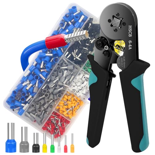 Serplex® 800Pcs Wire Crimp Connectors Terminal Kit with Wire Stripper Tool Conductive Wire Connectors Multi Sized Colored Conductive Copper Wire Connectors Cable End Sleeves for AWG23-7 (0.25-10.0mm) - Image 1