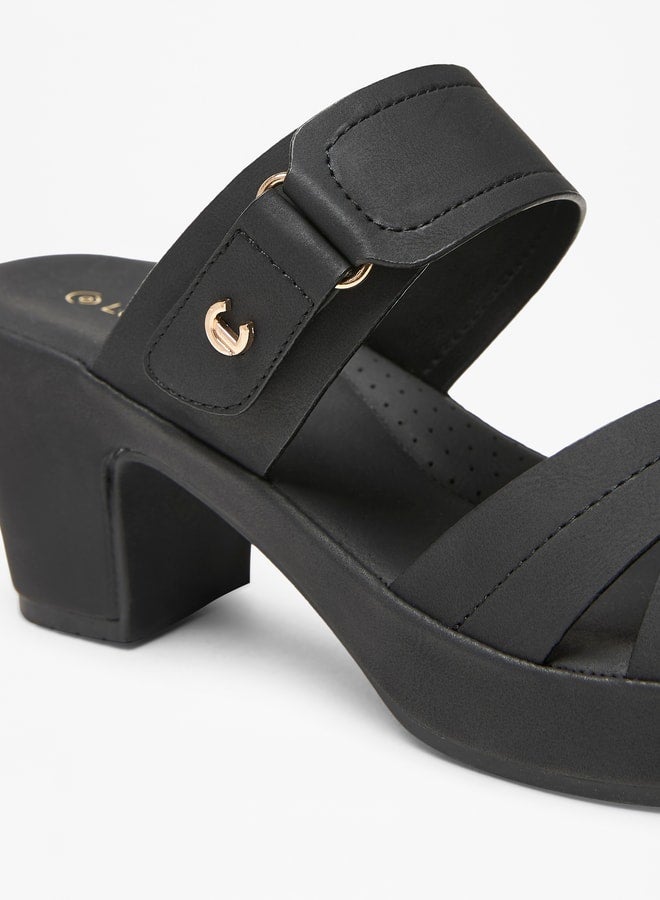 Le Confort Women's Solid Slip-On Cross Strap Sandals - Image 5