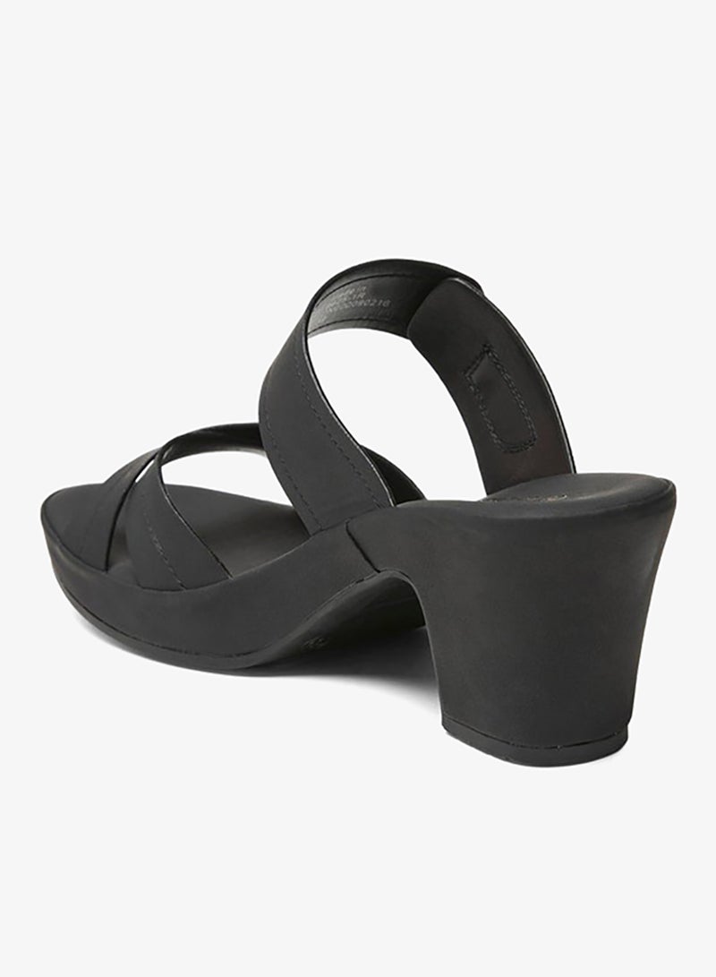 Le Confort Women's Solid Slip-On Cross Strap Sandals - Image 3