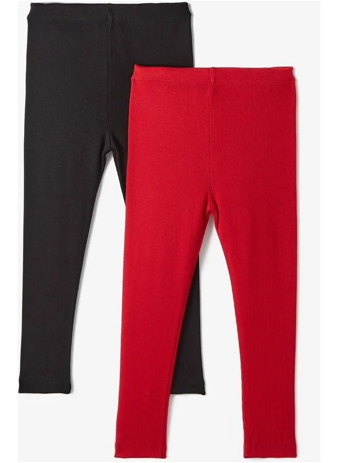 جون June 2-pack Camisole Tights Black - Red