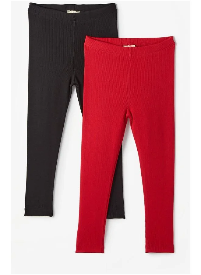 جون June 2-pack Camisole Tights Black - Red