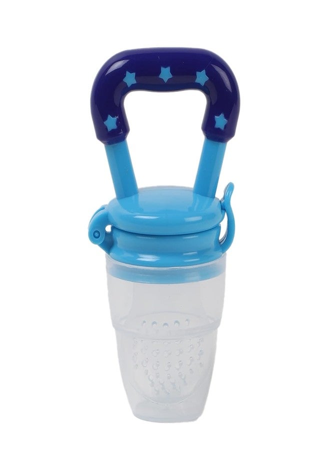 Chopchi Fruit Feeder,Teether & Feeding Spoon Bottle with Squeezy Food for 6 Month Above Baby (Pack of-3, Blue Set) - Image 3