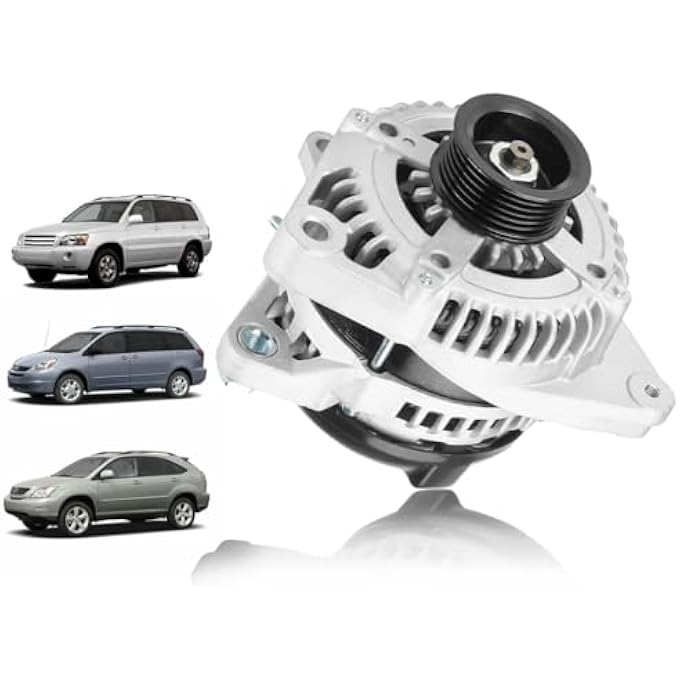 LONGKEES 12V 130AMP Alternator FIT Toyota Highlander 2004-2007, Sienna 2004-2006, Lexus RX330 3.3L, Replaces 27060-0A100 27060-0A130 104210-3750 - Image 1