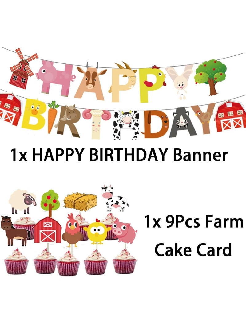 مزرعة عيد ميلاد الحزب اللوازم الفتيان والفتيات الحظيرة مزرعة الحيوان موضوع الحزب زينة الحيوانات عيد ميلاد راية مزرعة الحيوان المشي بالون بقرة طباعة بالون ورقة كأس الكعكة سقف مزرعة الحيوان مفرش المائدة - Image 3