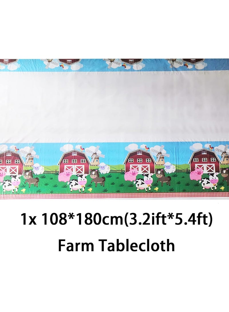 مزرعة عيد ميلاد الحزب اللوازم الفتيان والفتيات الحظيرة مزرعة الحيوان موضوع الحزب زينة الحيوانات عيد ميلاد راية مزرعة الحيوان المشي بالون بقرة طباعة بالون ورقة كأس الكعكة سقف مزرعة الحيوان مفرش المائدة - Image 4