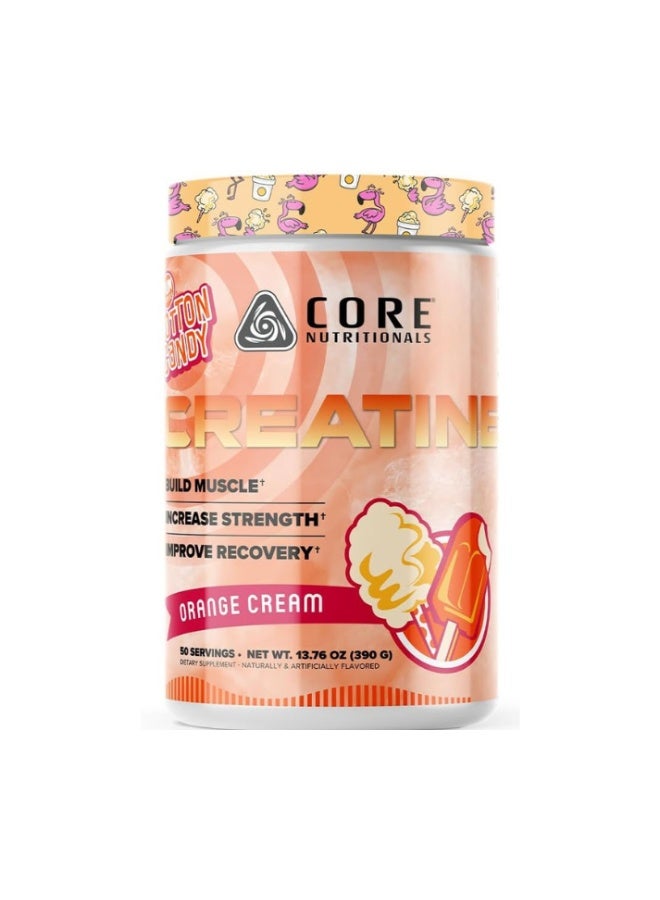 Creatine Monohydrate – Micronized Creatine Powder for Strength, Muscle Growth, Power & Performance, Supports ATP Energy, Endurance & Recovery - Orange Cream