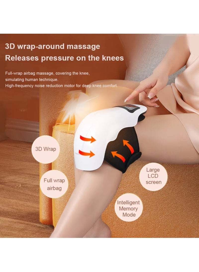 Generic Cordless Knee Massager with 9 Level Heat, Vibration, & Massage Therapy, Knee Pain Relief for Swelling Stiff Joints, Stretched Ligament and Muscles Injuries, Adjustable Straps, Suit for Family  - Image 4