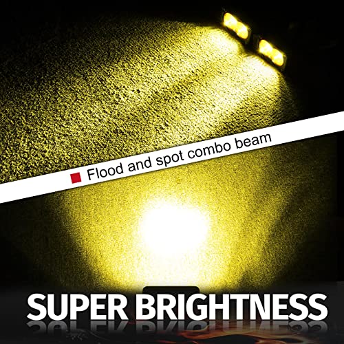 Auto Power Plus LED Pods Amber, 2Pcs 40W 3 Inch Driving Light Pod Yellow Off Road Bumper Lights Super Bright LED Work Light Cube Waterproof Combo Fog Light for Truck ATV UTV SUV Motorcycle Boat - Image 5