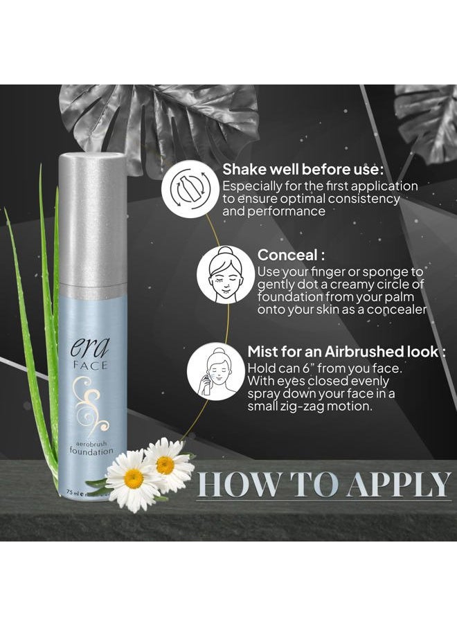 ERA Beauty - ERA Face spray makeup (R2 Ivory, 2.25 oz) - airbrush foundation, everyday, buildable, professional spray on cosmetics by Era Beauty - Image 1
