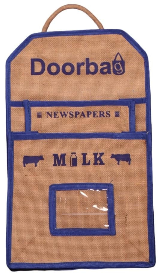 Doorbag MultiColor Milk Newspaper Door Bag for Outdoor Gate Hanging Blue - Image 2