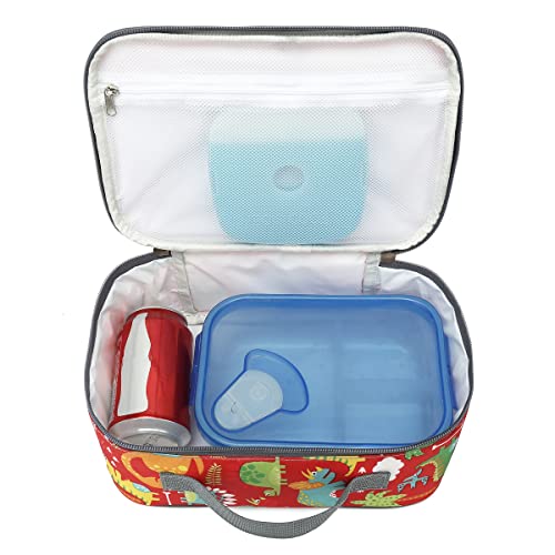 FlowFly Kids Lunch box Insulated Soft Bag Mini Cooler Back to School Thermal Meal Tote Kit for Girls, Boys,Dinosaur&Coconut - Image 4