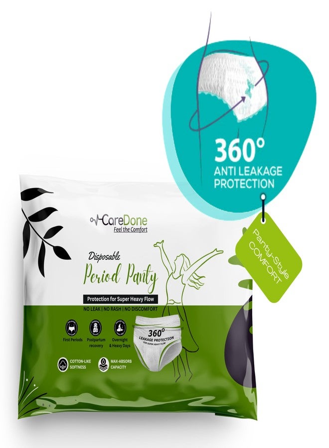 Caredone Period Panty for Women | Disposable Period Panties for Women Leak Proof | for Heavy Flow Periods | Overnight 360 Degree Protection (L, 8) - Image 1