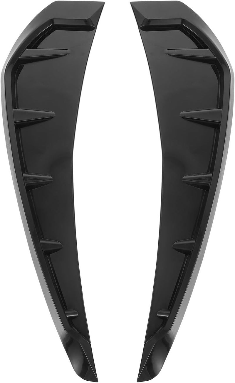 Kichvoe Auto Hood Vent Sticker Pair Glossy Black Bonnet Air Flow Decals Universal Car Exterior Side Vent Covers for Vehicle Styling and Exterior Decoration - Image 1