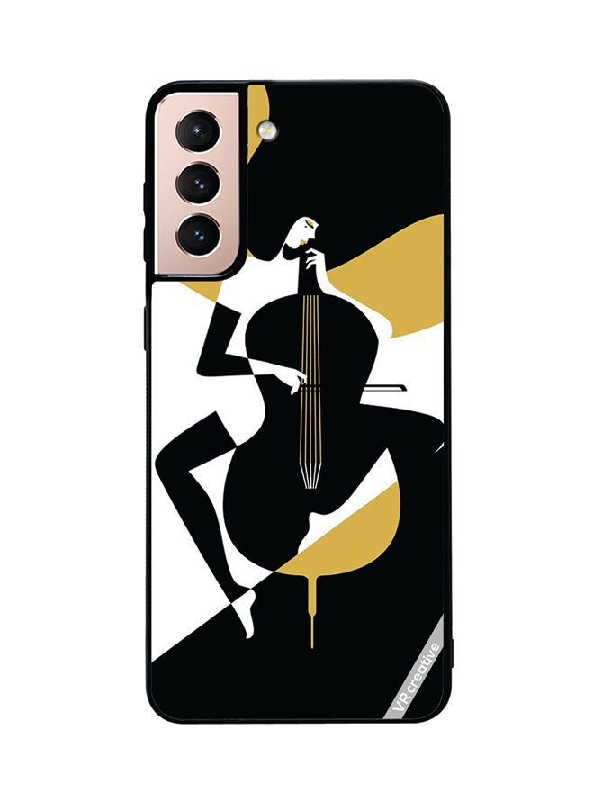 VR CREATIVE Protective Case Cover For Samsung Galaxy S21 5G Girl With Insttrument Design Multicolour - Image 1