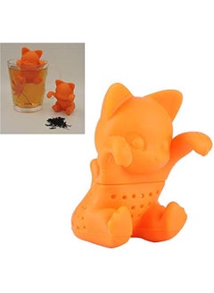 Generic Tea Infuser for Loose Leaf Tea,Cute Cat Tea Strainer,Funny Silicone Tea Strainer Gift Idea for Women or Tea Lovers for more Enjoyable Tea Times, Orange  - Image 2