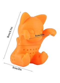 Generic Tea Infuser for Loose Leaf Tea,Cute Cat Tea Strainer,Funny Silicone Tea Strainer Gift Idea for Women or Tea Lovers for more Enjoyable Tea Times, Orange  - Image 4