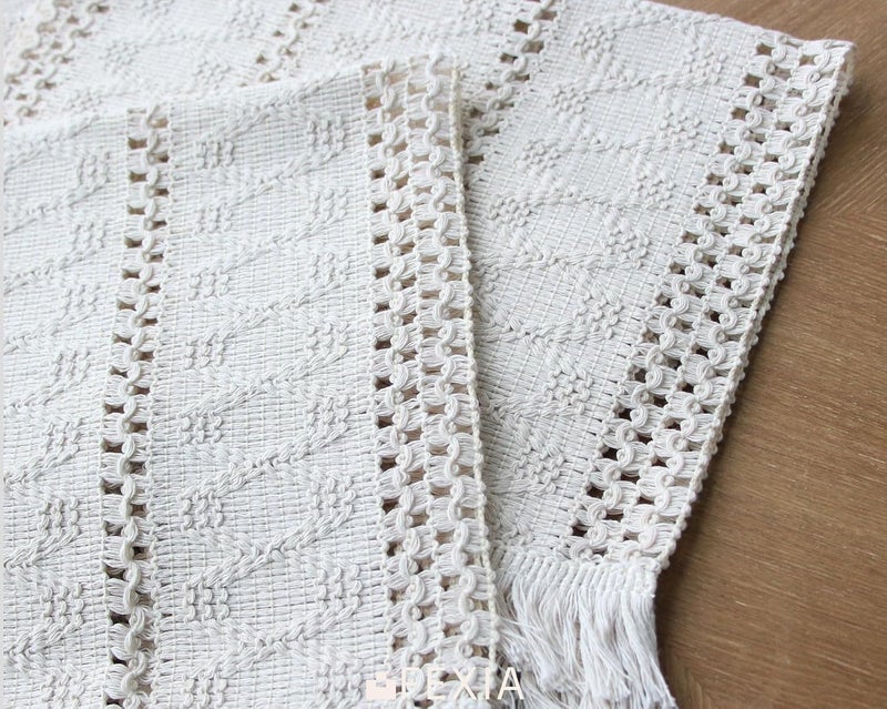FEXIA Boho Placemats Set of 4 Macrame Table Decor and Farmhouse Style Placemats Natural Cotton Burlap for Dining Table Kitchen - Image 3