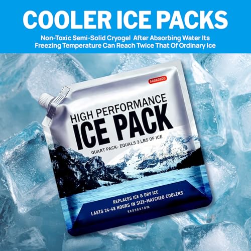 ABOXOBOG Reusable Ice Packs for Coolers Long Lasting Gel Freezer Packs for Cooler Bag Lunch BoxKeeps Food Cold Fresh Small Set of 4P - Image 3
