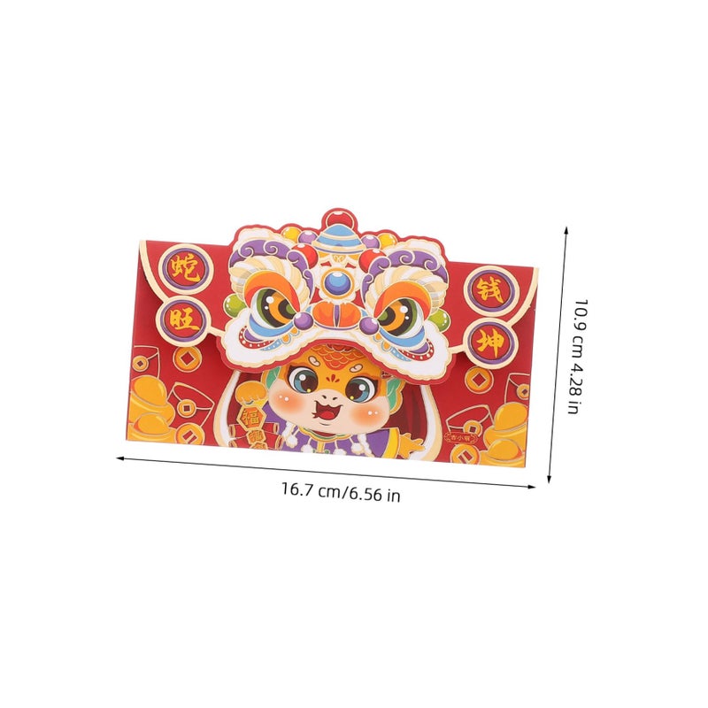 Traditional Chinese Red Envelopes Set Of 12 Size 16 7X10 9CM For Lunar New Year Lucky Money - Image 3
