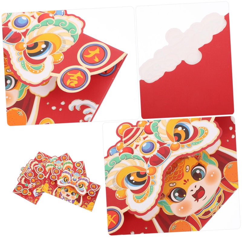 Traditional Chinese Red Envelopes Set Of 12 Size 16 7X10 9CM For Lunar New Year Lucky Money - Image 4