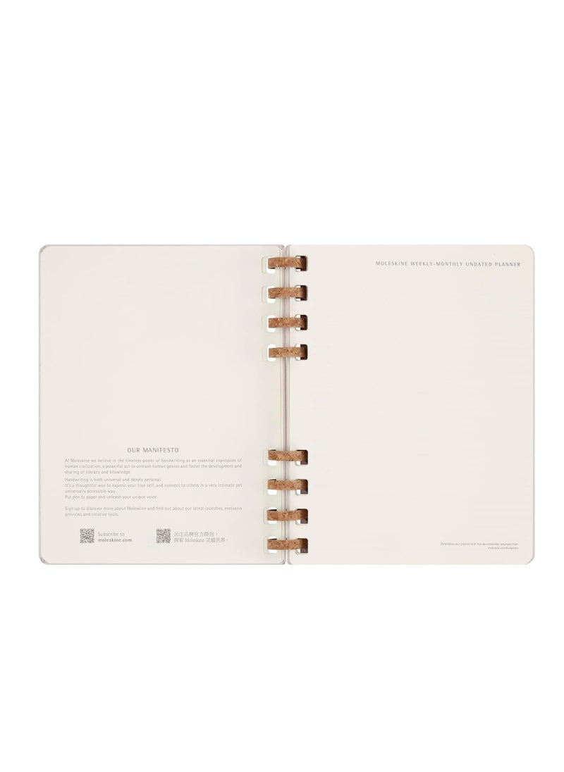 MOLESKINE Undated Spiral Weekly And Mondthly Agenda Hard Cover 19x25cm XL Size  - Image 4