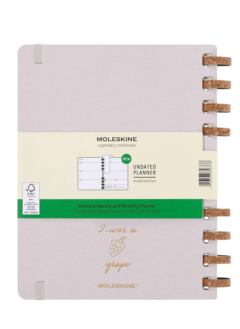 MOLESKINE Undated Spiral Weekly And Mondthly Agenda Hard Cover 19x25cm XL Size  - Image 2