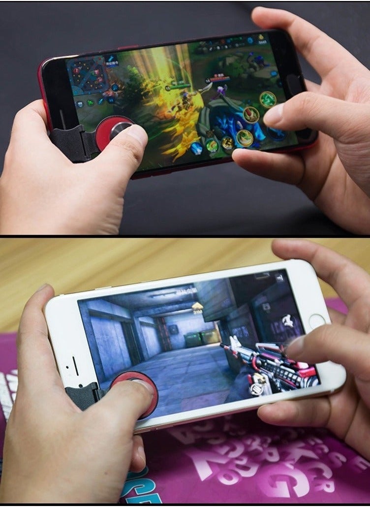 Red Mobile Phone Joystick Gaming Controller for PUBG,Cellphone Game Trigger,Mobile Phone Game Finger Covers Wrap,gaming equipment, gaming handle trigger Telephone Accessories Game handles eat chicken  - Image 3