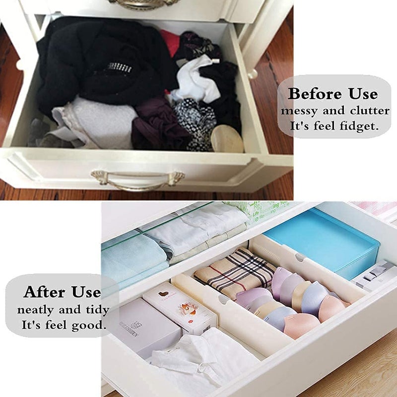 BLAPOXE Drawer Dividers Organizer Wardrobe Cloth Innerware Storage Organizer and Utensils Organizer For Clothing Office Kitchen Storage 3 - Image 5