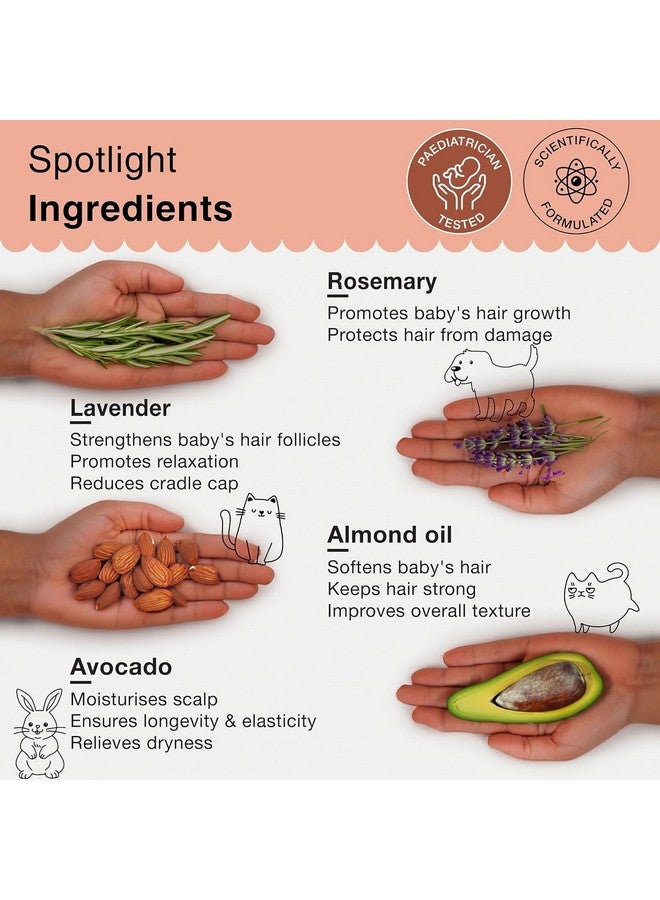 Soulflower Rosemary Baby Hair Oil For Hair Growth, 100% Pure & Natural Organic, Nourishment With Avocado, Coconut, Olive & Almond Oils, Dermatologist & Pediatrician Tested For Healthy Scalp, 225Ml - Image 3
