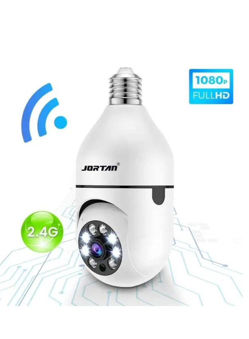 Jortan E27 2MP Light Bulb camera, Color Night Vision, Motion Detection, Two Way Talking, HD Picture, PTZ Control - Image 1