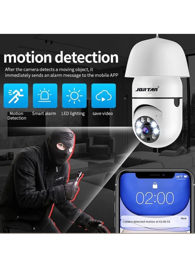 Jortan E27 2MP Light Bulb camera, Color Night Vision, Motion Detection, Two Way Talking, HD Picture, PTZ Control - Image 5