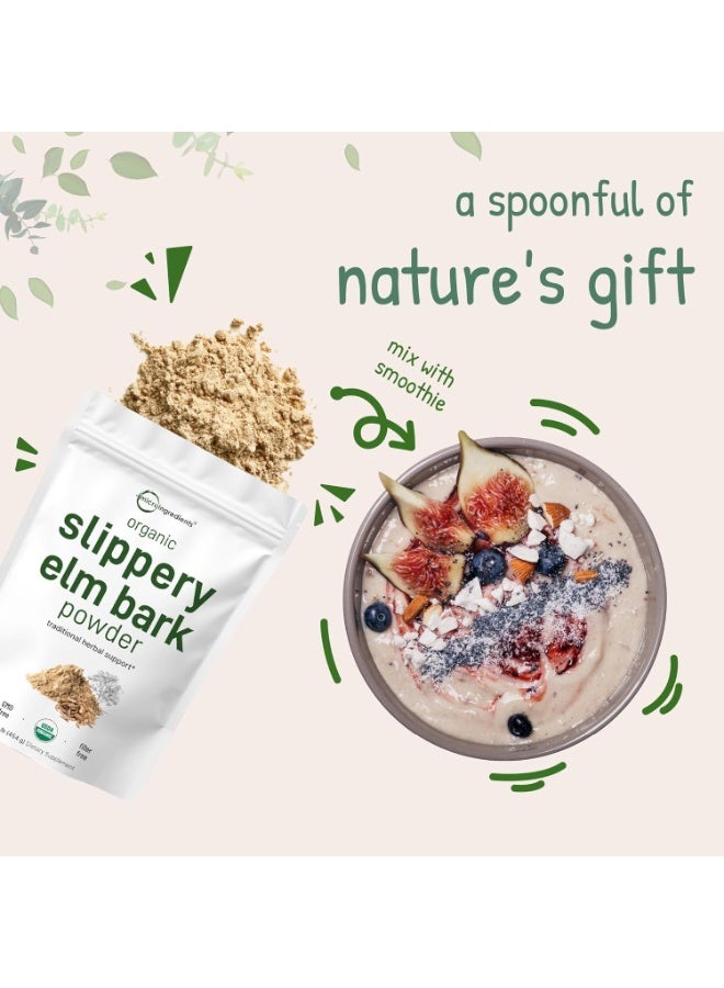 Micro Ingredients, Organic Slippery Elm Bark Powder , 1 lb (454 g) - Image 5