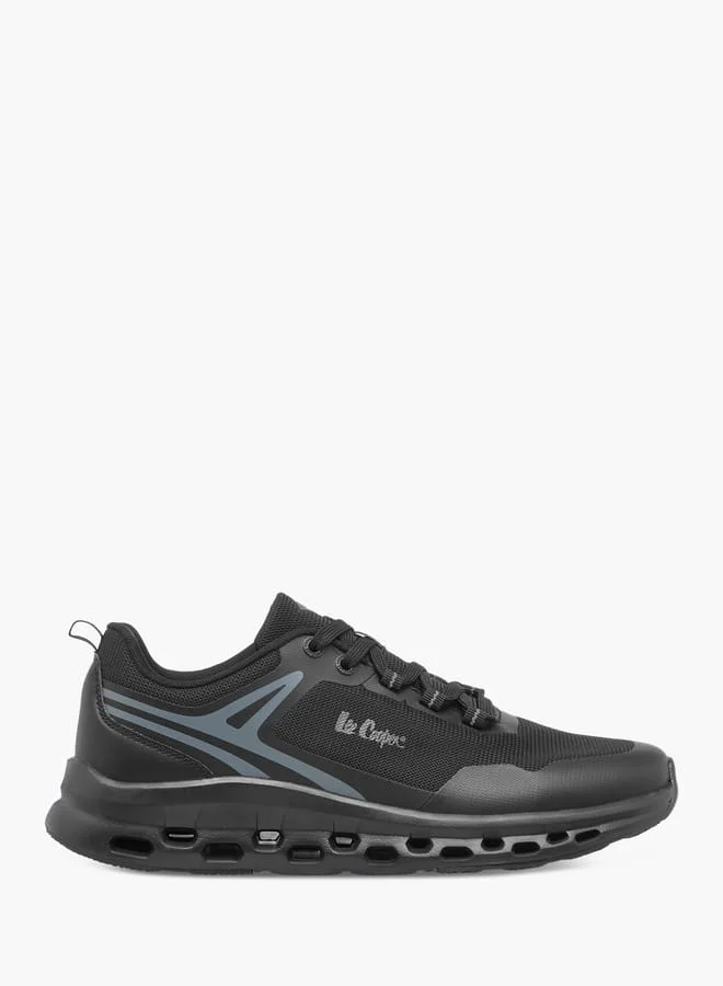 Lee Cooper Men's Logo Print Shoes with Lace-Up Closure