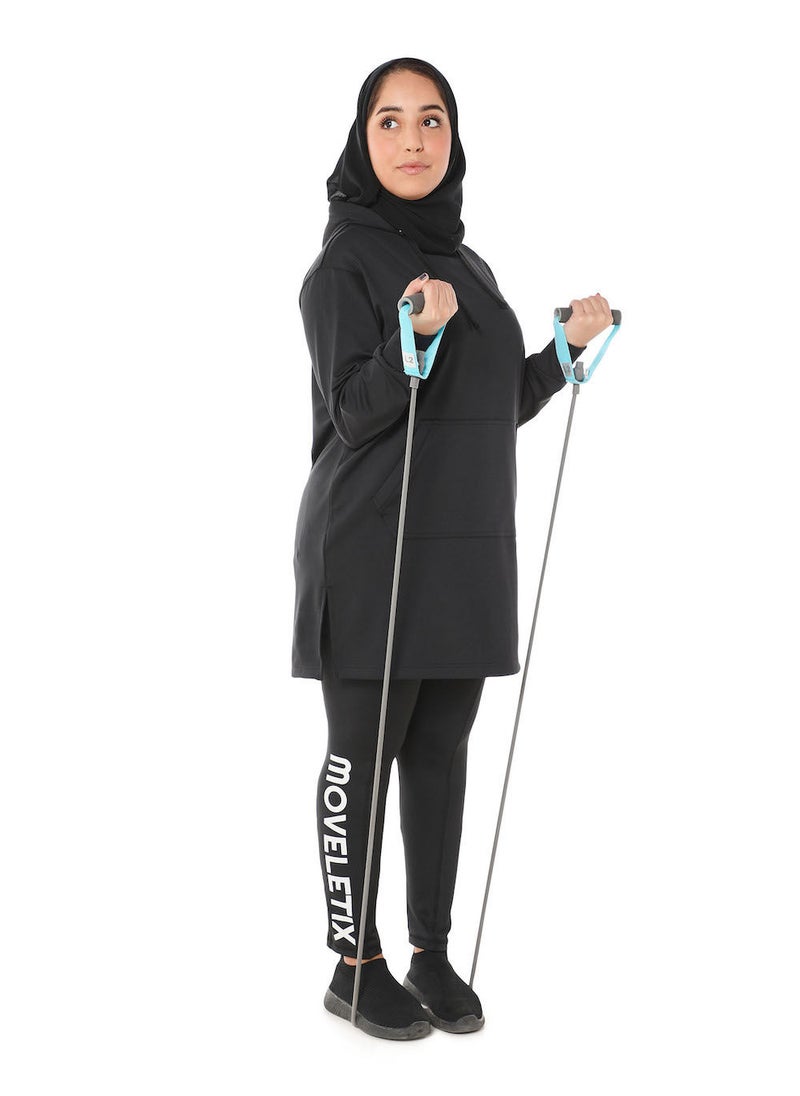 Moveletix - Moveletix Muslims Women’s Long Sleeve Workout Gym Hoodie Lightweight - Image 1