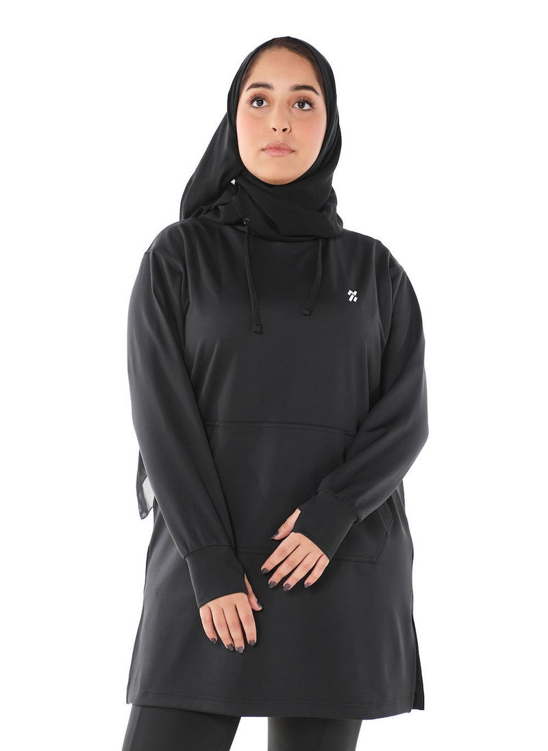 Moveletix - Moveletix Muslims Women’s Long Sleeve Workout Gym Hoodie Lightweight - Image 1