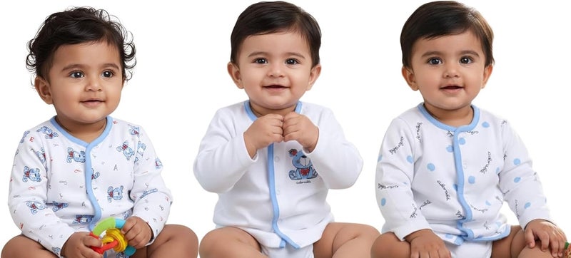 BABY GO Full Sleeves 100% Cotton T-Shirt Combo Pack of 3 for Infants - Image 2