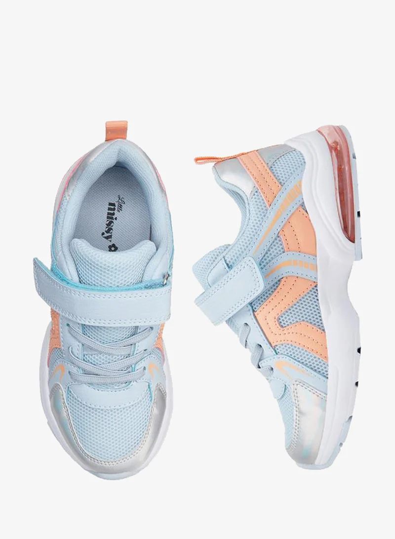 ليتل ميسي حذاء رياضي بناتي بشريط لاصق