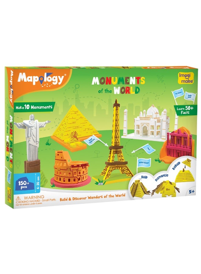 Imagimake Mapology Monuments of the World 3D Puzzle Set | Educational STEM Toy for Kids & Adults - Image 1
