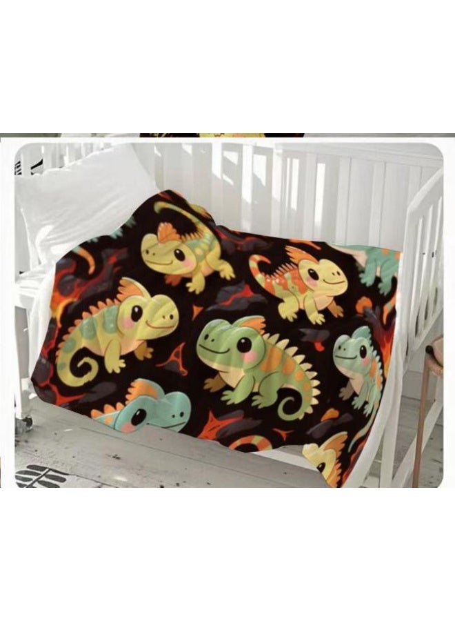 عام بطانية رقيقة من الفانيلا الكرتونية للأطفال والرضع (دافئة ومريحة، ومناسبة للنوم والألعاب) 70 سم * 100 سم - Image 1