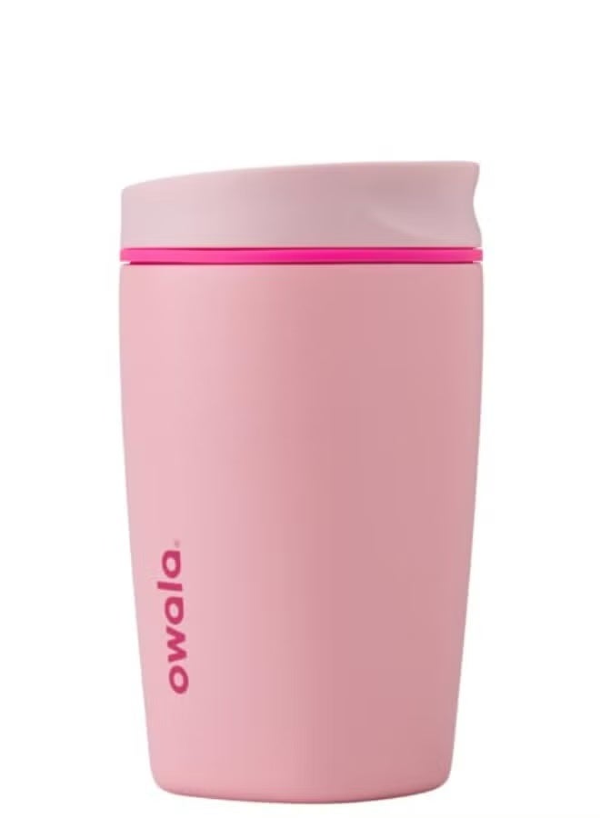 Owala SmoothSip Slider Insulated Stainless Steel Coffee Tumbler, Reusable Iced Coffee Cup, Hot Coffee Travel Mug, BPA Free 12 oz - Image 1