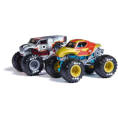 Monster Jam, Marvel Official Iron Man Vs. War Machine Die-Cast Monster Trucks, 1:64 Scale, Kids Toys for Boys and Girls Ages 3 and up - Image 2