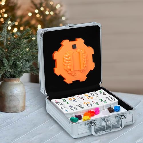 Yinlo Mexican Train Domino Set with Sound Effect, Dominoes Set for Travel, 91 Tiles Double 12 Colored Dominoes Travel Game Set with Aluminum Case（Adult Edition - Image 5