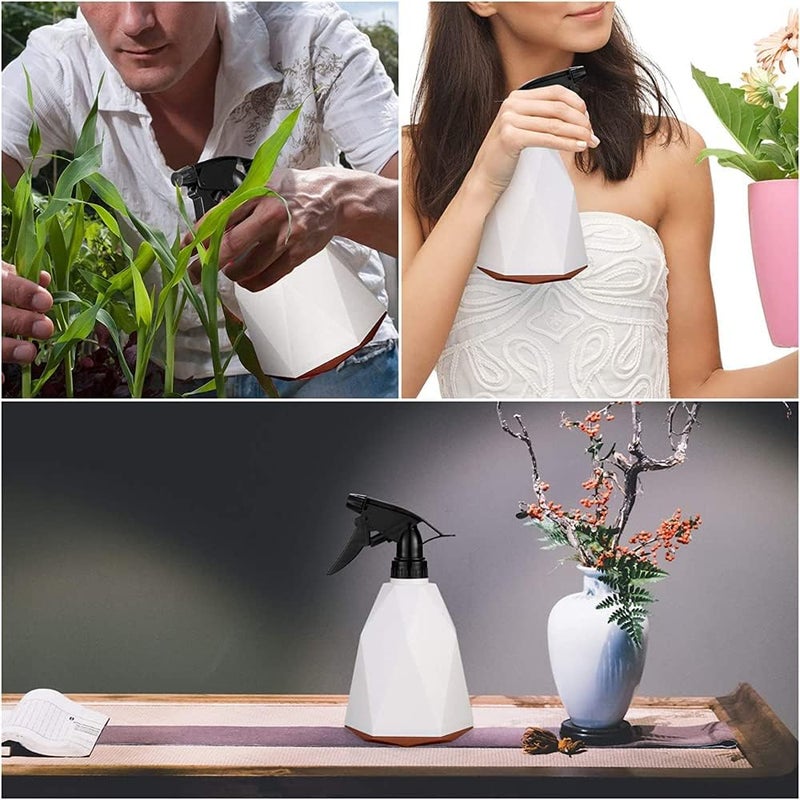 ELECDON Gardening Spray Bottle, Plastic Sprayer Mist Bottle, Empty Watering Can, Plants Garden Pot Bottle for Cleaning, Gardening, Hairdressing, Plants, Flower, 600ML - Image 2