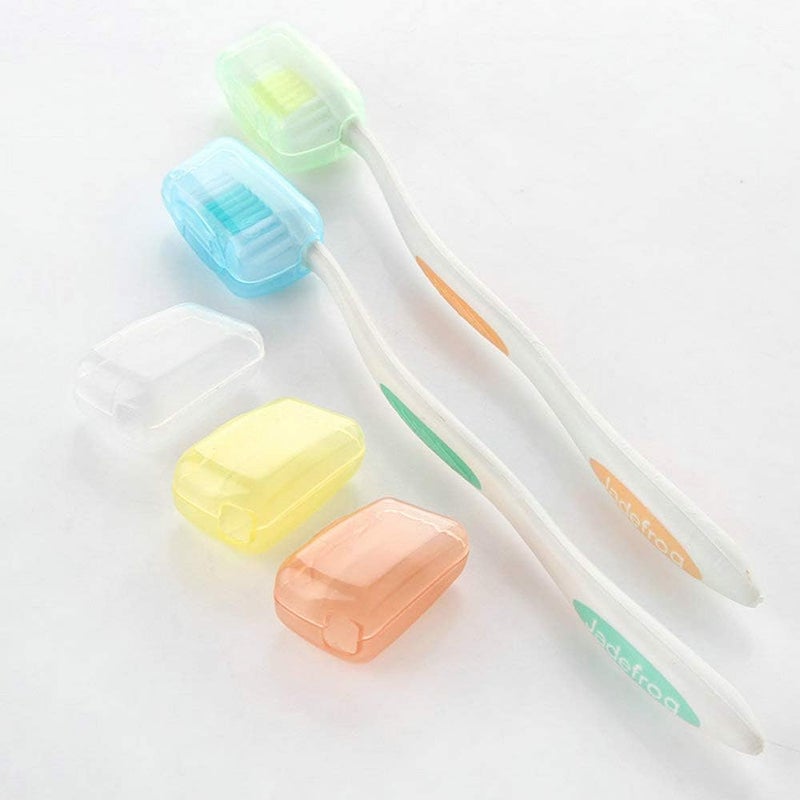 NICEMOVIC 5 Pieces Travel Portable Toothbrush Head Covers Toothbrush Protective Case Toothbrush Head Protector Cap - Image 3