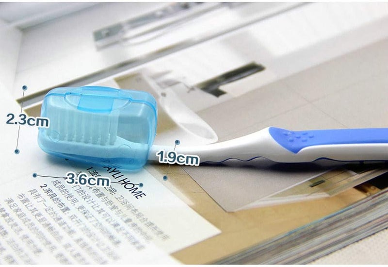 NICEMOVIC 5 Pieces Travel Portable Toothbrush Head Covers Toothbrush Protective Case Toothbrush Head Protector Cap - Image 5