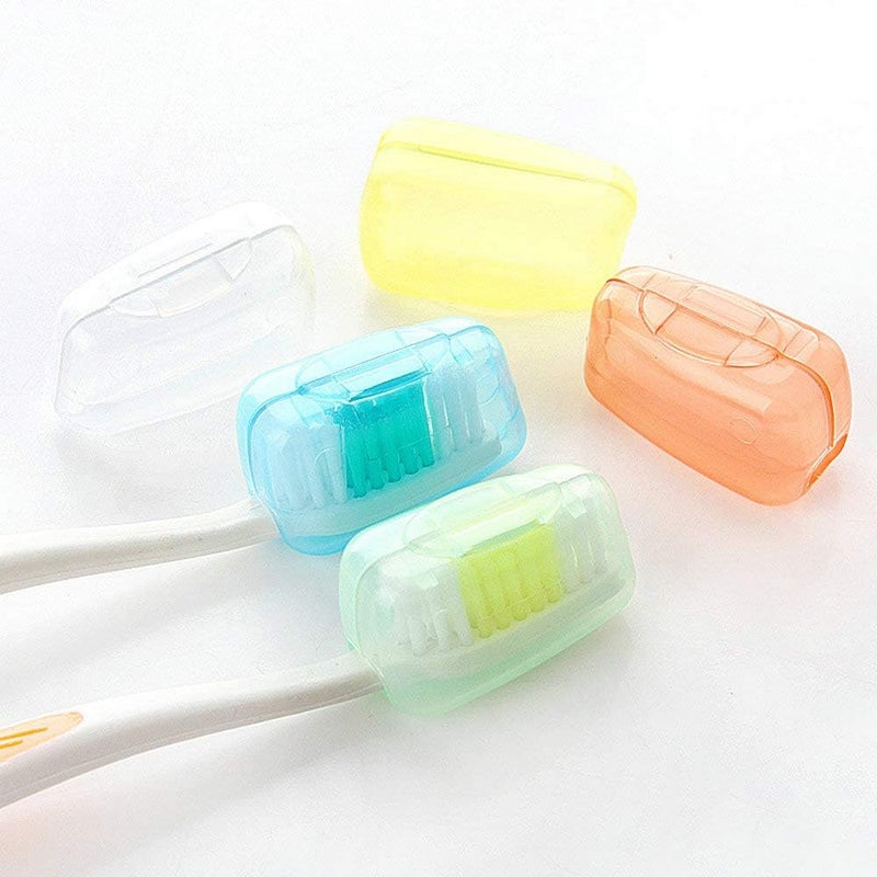 NICEMOVIC 5 Pieces Travel Portable Toothbrush Head Covers Toothbrush Protective Case Toothbrush Head Protector Cap - Image 4
