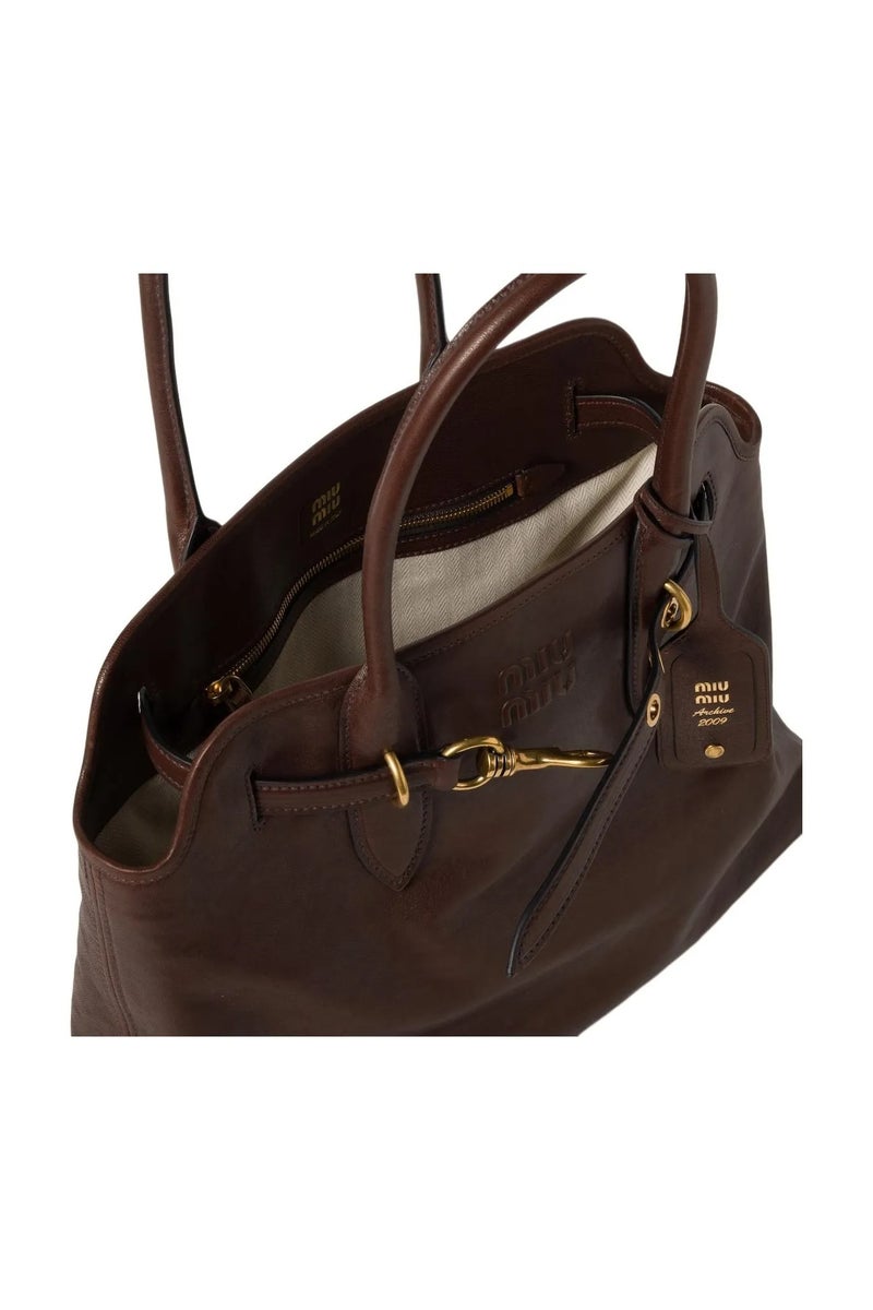 Miu Miu Aventure Nappa Leather Tote Bag - Image 4